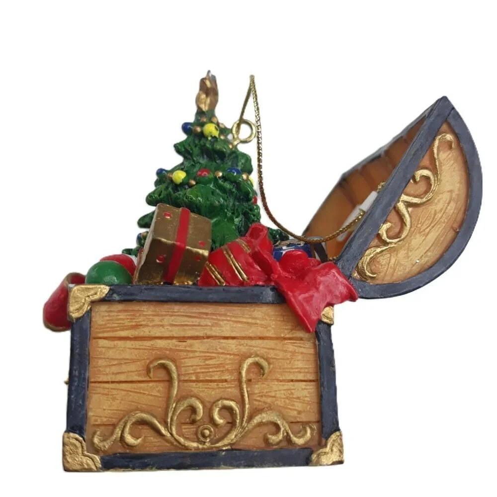 NWT Neiman Marcus Treasure Chest Christmas Ornament